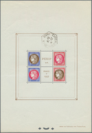Frankreich: 1937, PEXIP Souvenir Sheet, Group Of Four Pieces: One Copy Unmounted Mint; Three Copies - Otros & Sin Clasificación