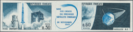 Frankreich: 1958/1979, Accumulation With About 800 IMPERFORATE Stamps Mostly In Larger Blocks With M - Autres & Non Classés