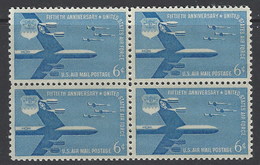 Estados Unidos Aereo 049 ** MNH. 1957. Bloque De 4 - 2b. 1941-1960 Ongebruikt