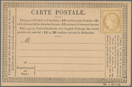 Frankreich - Ganzsachen: 1874/1878, Assortment Of 56 Stationery Forms "type 1873" Used And Unused In - Sonstige & Ohne Zuordnung