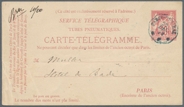Frankreich - Ganzsachen: 1879/1945 Ca., PNEUMATIC MAIL, Interesting Collection With 29 Used Statione - Altri & Non Classificati