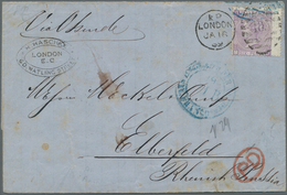 Großbritannien: 1848/1940 (ca.), Lot Of 13 Items, Varied Condition, E.g. Stampless Letter 1848 To An - Autres & Non Classés