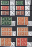 Großbritannien: 1937/1951, KGVI, U/m Assortment Of 16 Booklet Panes With CYLINDER NUMBERS, E.g. SG N - Autres & Non Classés