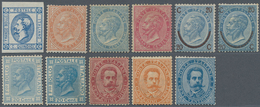 Italien: 1863/1879, Lot Of Eleven Better Unused Stamps: Sass. Nos. 12, L17, L18, L20, 23a, 25, L26, - Neufs