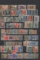 Italien: 1889/1938, Used Assortment Of Apparently Only Complete Issues Incl. Better Sets Like Sass. - Nuevos