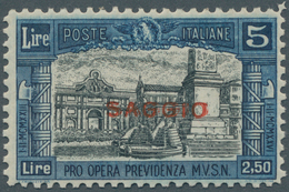 Italien: 1911/1931, Chiefly U/m Lot Of Better Issues Incl. Blocks Of Four, E.g. Sass. 96 Block Of Fo - Mint/hinged