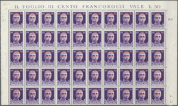 Italien: 1944, SOCIAL REPUBLIC And NATIONAL GUARD OVERPRINTS, Very Comprehensive Lot With Multiples - Nuevos