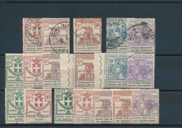 Italien - Portofreiheitsmarken: 1924, Mint And Used Lot Of 52 Stamps, E.g. Sass.nos. 23 And 33 Mint - Zonder Portkosten