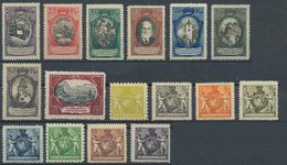 Liechtenstein: 1921/1934, Postfrische Partie Mit MiNr. 45/52 (gemischte Zähnung), 53/60, 141 Im Vier - Cartas & Documentos