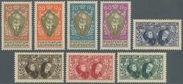 Liechtenstein: 1928, 70 Jahrestag Der Thronbesteigung Von Fürst Johann II. Kompletter Satz (8 Werte) - Covers & Documents