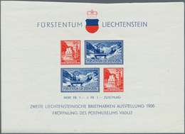 Liechtenstein: 1936, Postmuseums-Block Per 66mal Postfrisch. MiNr. Bl. 2, 5.280,- €. - Lettres & Documents