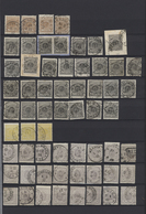 Luxemburg: 1880/1884, Definitives Coat Of Arms", Used Assortment Of 95 Stamps Incl. Three Copies 5c. - Briefe U. Dokumente