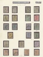 Luxemburg: 1882/1890, Definitives "Allegory", Specialised Collection Of 38 Stamps On Album Pages, Co - Lettres & Documents