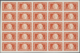 Monaco: 1949, 100th Birth Anniversary IMPERFORATE, 25 Complete Sets Within Units, Unmounted Mint. Ma - Ungebraucht