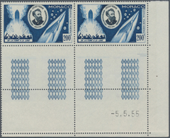 Monaco: 1955, 50 Years Death Of Jules Verne 200fr. ‚Start Of Rocket Nike‘ In A Lot With 61 Stamps Wi - Neufs