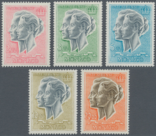 Monaco: 1966/1971, Prince Rainier III. And Gracia Patricia Complete Set Of Five High Denominations 2 - Ungebraucht