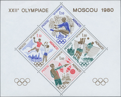 Monaco: 1980, Olympic Games Moscow, Bloc Speciaux, Six Copies Unmounted Mint. Maury BS11 (6), 1.140, - Neufs