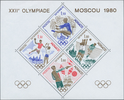 Monaco: 1980, Olympic Games Moscow, Bloc Speciaux, Six Copies Unmounted Mint. Maury BS11 (6), 1.140, - Ungebraucht