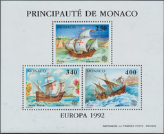 Monaco: 1992, Europa-CEPT '500 Years Discovery Of America' Special Miniature Sheet In A Lot With Twe - Nuevos