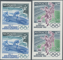 Monaco: 1992, Winter Olympics Albertville And Summer Olympics Barcelona IMPERFORATE Set Of Two In A - Nuevos