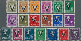 Norwegen: 1941, Definitives With Opt. 'V' (Victory Issue) Without Watermark In A Lot With 80 Complet - Other & Unclassified