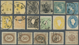Österreich: 1850/1938 (ca.), Dubletten Auf Steckkarten Mit Etlichen Besseren Ausgaben U.a. Netter Kl - Autres & Non Classés