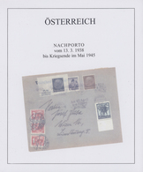 Österreich - Portomarken: 1938/45, Große Spezial-Sammlung Von Etwa 150 Nachporto-Belegen Ab Währungs - Strafport