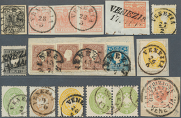 Österreich - Lombardei Und Venetien - Stempel: 1850/1864, VENEZIA, Schöne Sammlung Mit Vielen Besser - Lombardo-Vénétie