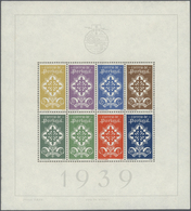 Portugal: 1940, Portuguese Legion, Souvenir Sheet, Ten Pieces Unmounted Mint. Michel Bl. 1, 8.500,- - Nuevos