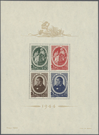 Portugal: 1944, 200th Birth Anniversary Of Brotero, Souvenir Sheet, Ten Pieces Unmounted Mint. Miche - Neufs