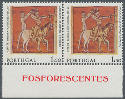 Portugal: 1975, Europa-CEPT ‚paintings‘ 1.50esc. With PHOSPHOR Strip In A Lot With About 85 Stamps I - Neufs
