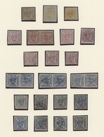 Rumänien: 1862/1864, Coat Of Arms, Mint And Used Collection Of 39 Stamps Neatly Arranged On Album Pa - Andere & Zonder Classificatie