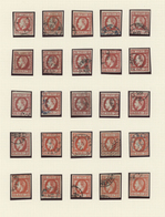 Rumänien: 1871/1872, Carol Heads Imperforate, Used Collection Of 75 Stamps Neatly Arranged On Album - Sonstige & Ohne Zuordnung