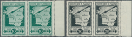 San Marino: 1943, Downfall Of Facism UNISSUED Airmail Stamps 10lire Green And 20lire Grey-black With - Other & Unclassified