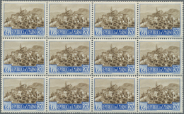 San Marino: 1950, Definitive Issue 20l. Brown/ultramarine ‚Capuchin Church‘ In A Lot With 130 Stamps - Andere & Zonder Classificatie