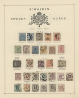 Schweden: 1855/1972, Mainly Used Collection On Album Pages, Partly Varied But Overall Quite Good Con - Unused Stamps