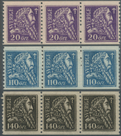 Schweden: 1921, King Gustaf Vasa Without Wmk. Complete Set Of Three In A Lot With 47 Sets (23 X MNH, - Unused Stamps