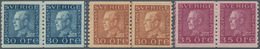 Schweden: 1923/1930, King Gustaf V. Small Duplicated Group With 30öre Greenish Blue (20), 30öre Brow - Ungebraucht