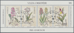 Schweden: 1982, Wild Orchids Lot With About 250 Miniature Sheets, Fine Used, Mi. Bl. 10, € 1.000,-- - Nuevos