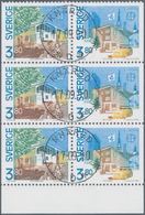 Schweden: 1990, Europa-CEPT ‚Post Office Buildings‘ 3.80kr. Se-tenant Pairs (Post Offices Of Sollebr - Nuevos