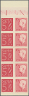 Schweden - Markenheftchen: 1958, King Gustav VI. Adolf 15öre Red + Numeral 5öre Red (five Each) In 2 - 1904-50