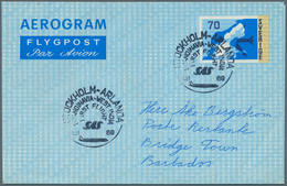 Schweden - Ganzsachen: 1968/1995 (ca.), Accumulation With About 500 Unused Or Used/CTO AEROGRAMMES I - Postal Stationery