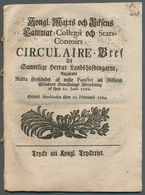 Schweden - Besonderheiten: 1752/1999, 26 Verordnungen, "CIRCULAIRE-BREFE", "KUNDIDORELSE" U.ä., Teil - Otros & Sin Clasificación