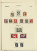 Schweiz: 1850/1990 (ca.), Meist Gestempelte Sammlung Im Abria-Album Ab Rayon/Strubel, Dabei Bessere - Autres & Non Classés