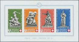 Schweiz: 1940/1945, Steckkartenlot Mit Besseren Ausgaben: Pro Patria-Block 1940 Per Zweimal Sowie Vi - Autres & Non Classés