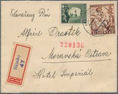 Slowakei: 1939/1944 Ca., Interesting Lot With Ca.50 Covers, Comprising Registered- And Express Mail, - Ongebruikt