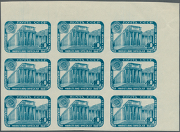 Sowjetunion: 1957, International Stamp Exhibition Moscow 40kop. Greenish-blue (‚Exhibition Building - Usados