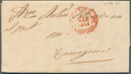 Spanien: 1815/1853, 29 Stampless Letter And Two Fronts Including Some Incoming Mail To Spain. Mostly - Oblitérés