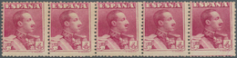 Spanien: 1925, King Alonso XIII. 4pta. Lilac-carmine In A Lot With About 60 Stamps With Many Pairs A - Usados