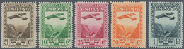 Spanien: 1931, 900 Years Montserrat Monastery Airmail Stamps Perf. 11¼ Complete Set Of Five In A Lot - Gebraucht